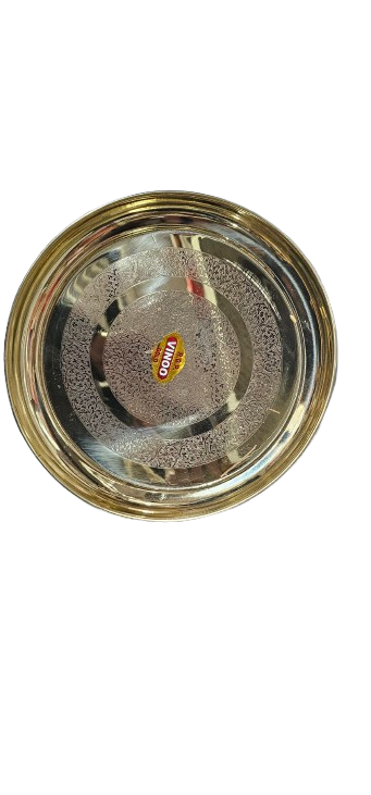 12 Number Brass Thali