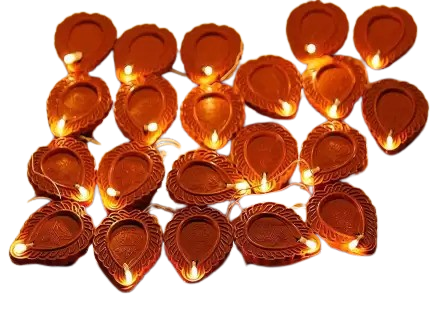 Fiesta Diya Lighting for Diwali Decoration String Lights 21 LED Diya