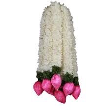 Artificial Orchid Flower Stem with Pink Blooms