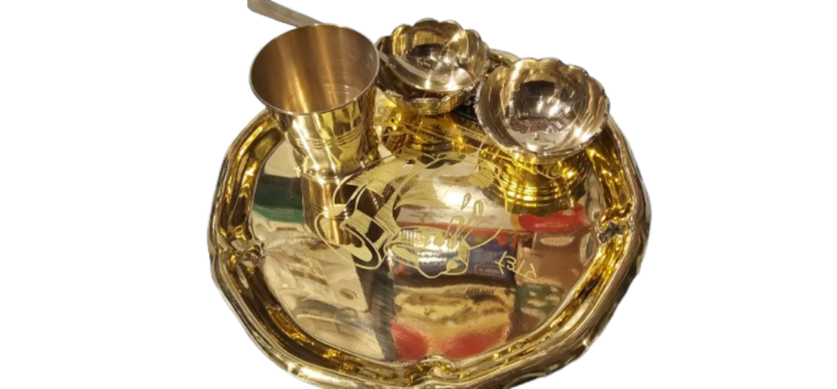 Brass Thali Set