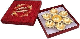 Copper Diya Shape Flower Decorative 