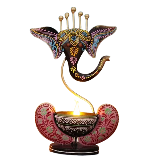 Ganpati Diya Stand in Metal