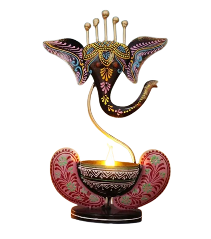 Ganpati Diya Stand in Metal