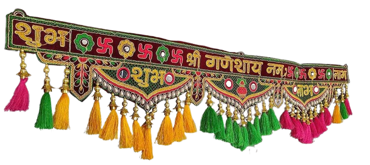 Shub Labh Toran for Door Latest Design Pooja Mandir(